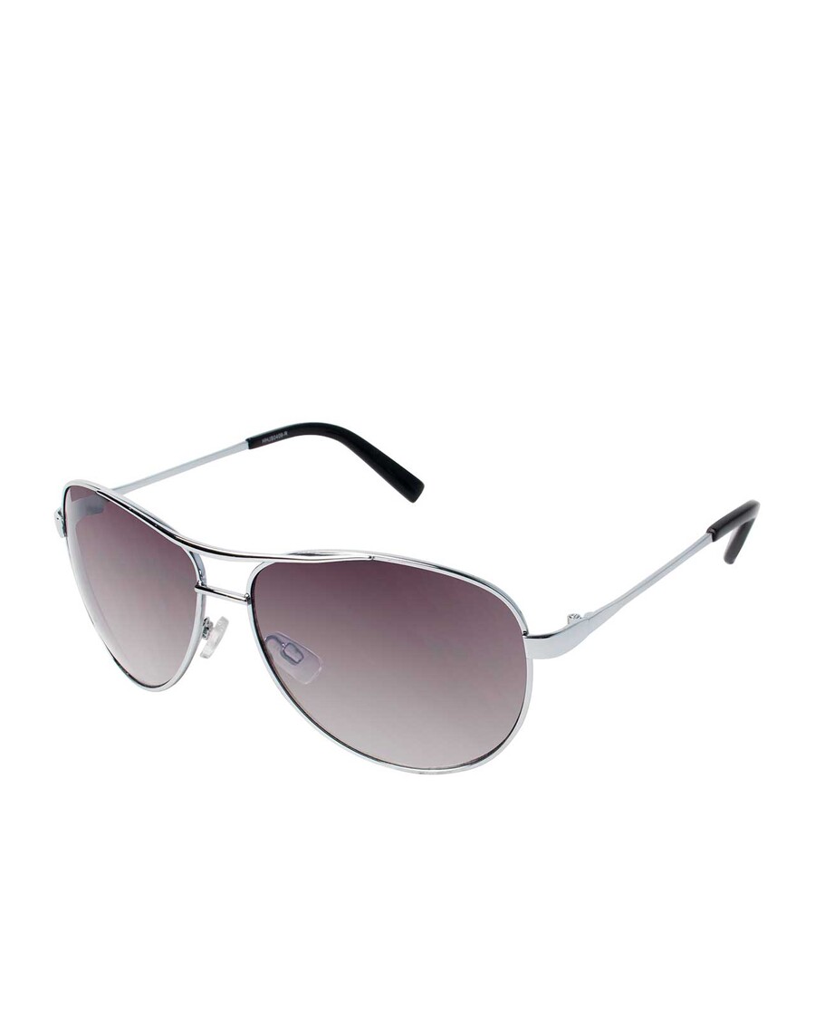 Jessica Simpson Iconic Aviator Pilot Sunglasses with Bifocal Readers in Silver