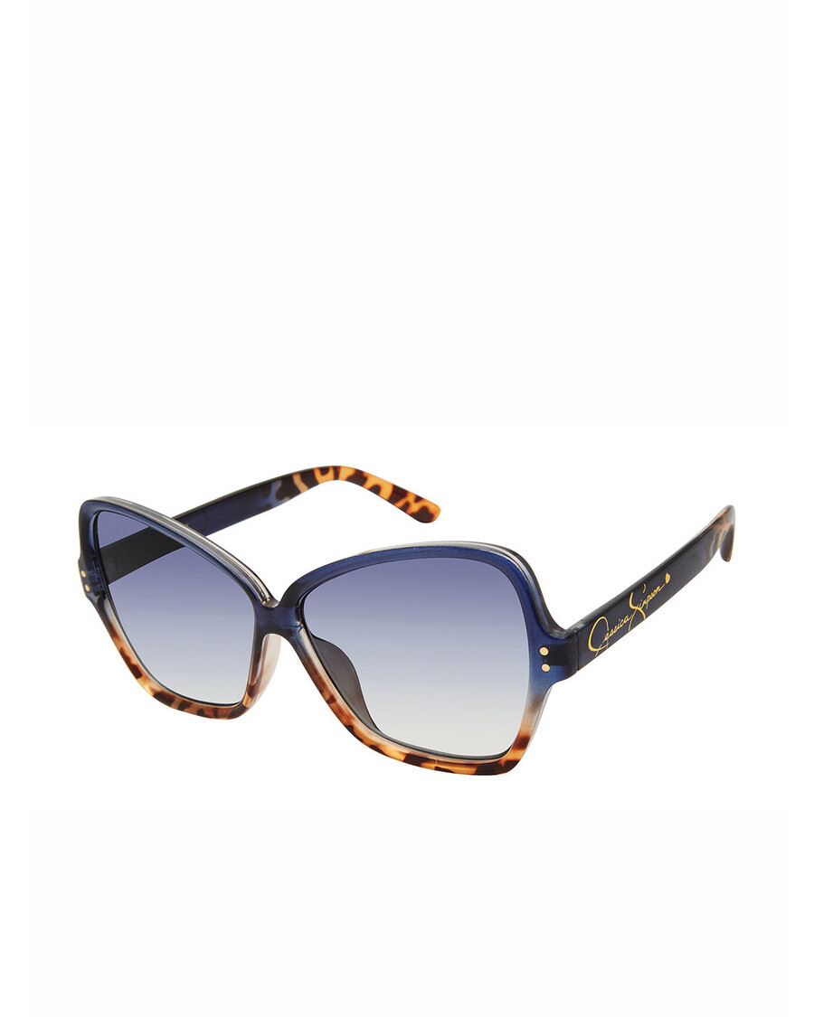 Jessica Simpson Stylish Butterfly Sunglasses in Blue Tortoise