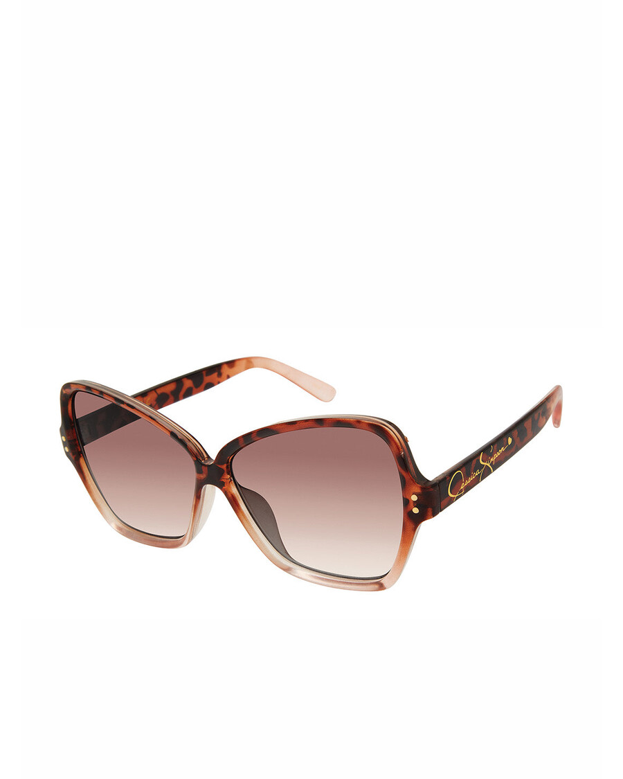 Jessica Simpson Stylish Butterfly Sunglasses in Rose Tortoise