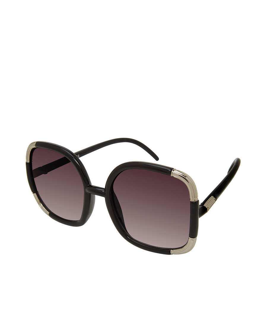 Jessica Simpson Over-Sized Oval Sunglasses in Black