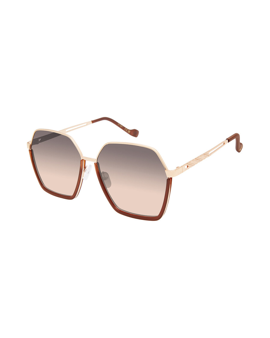 Jessica Simpson Geometric Metal Sunglasses in Gold