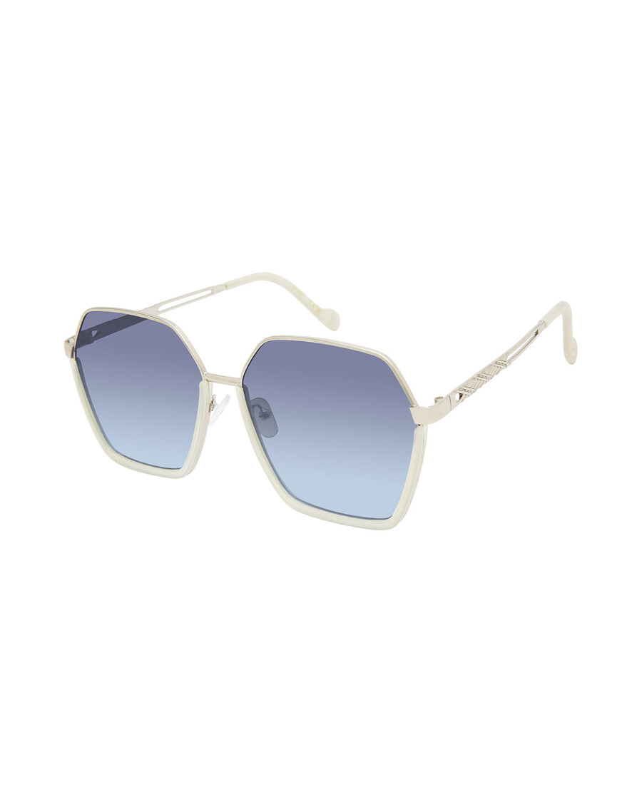 Jessica Simpson Geometric Metal Sunglasses in Silver