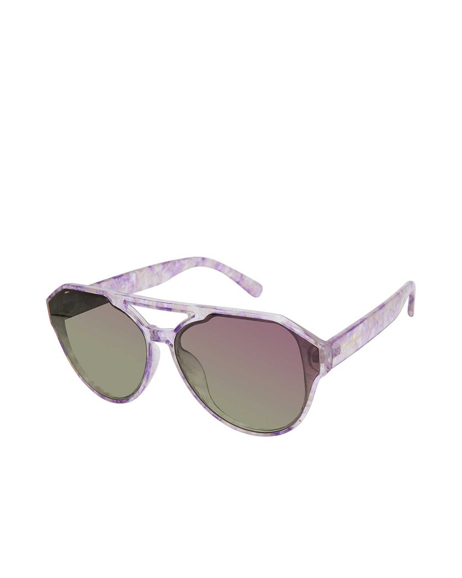 Jessica Simpson Aviator Sunglasses in Lilac Marble