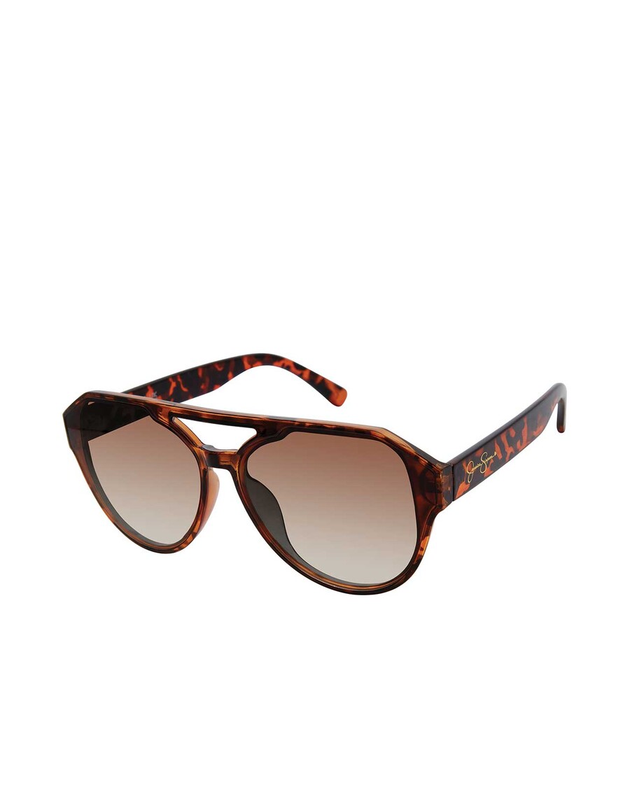 Jessica Simpson Aviator Sunglasses in Tortoise