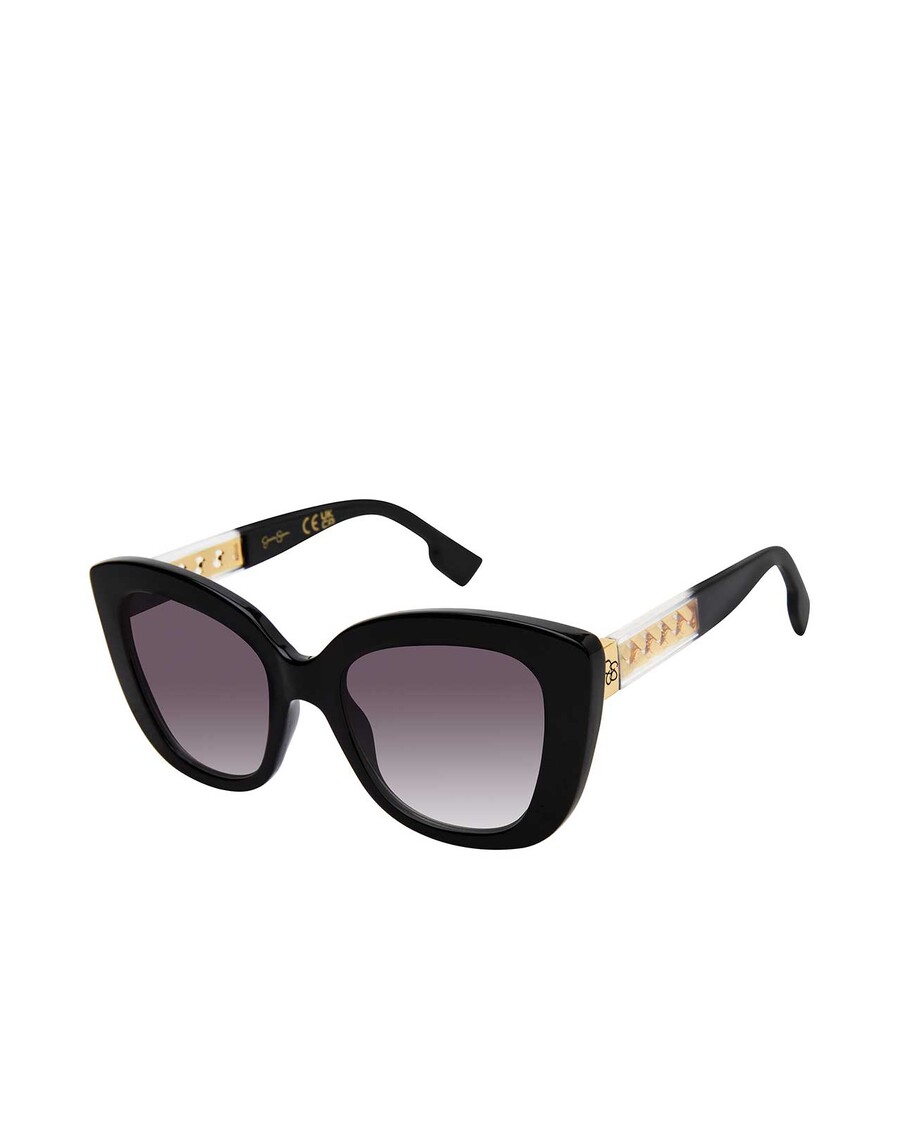 Jessica Simpson Glamorous Cat Eye Sunglasses in Black & Clear