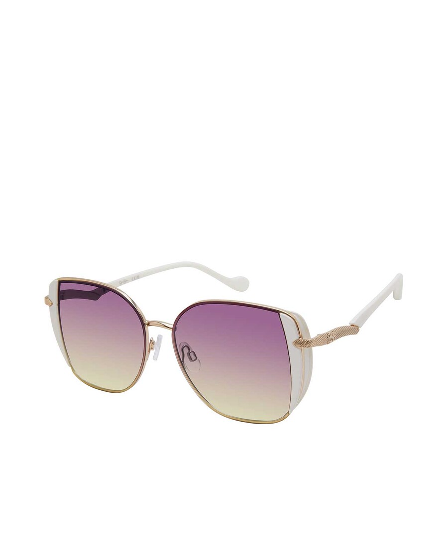 Jessica Simpson Metal Shield Butterfly Sunglasses in Gold