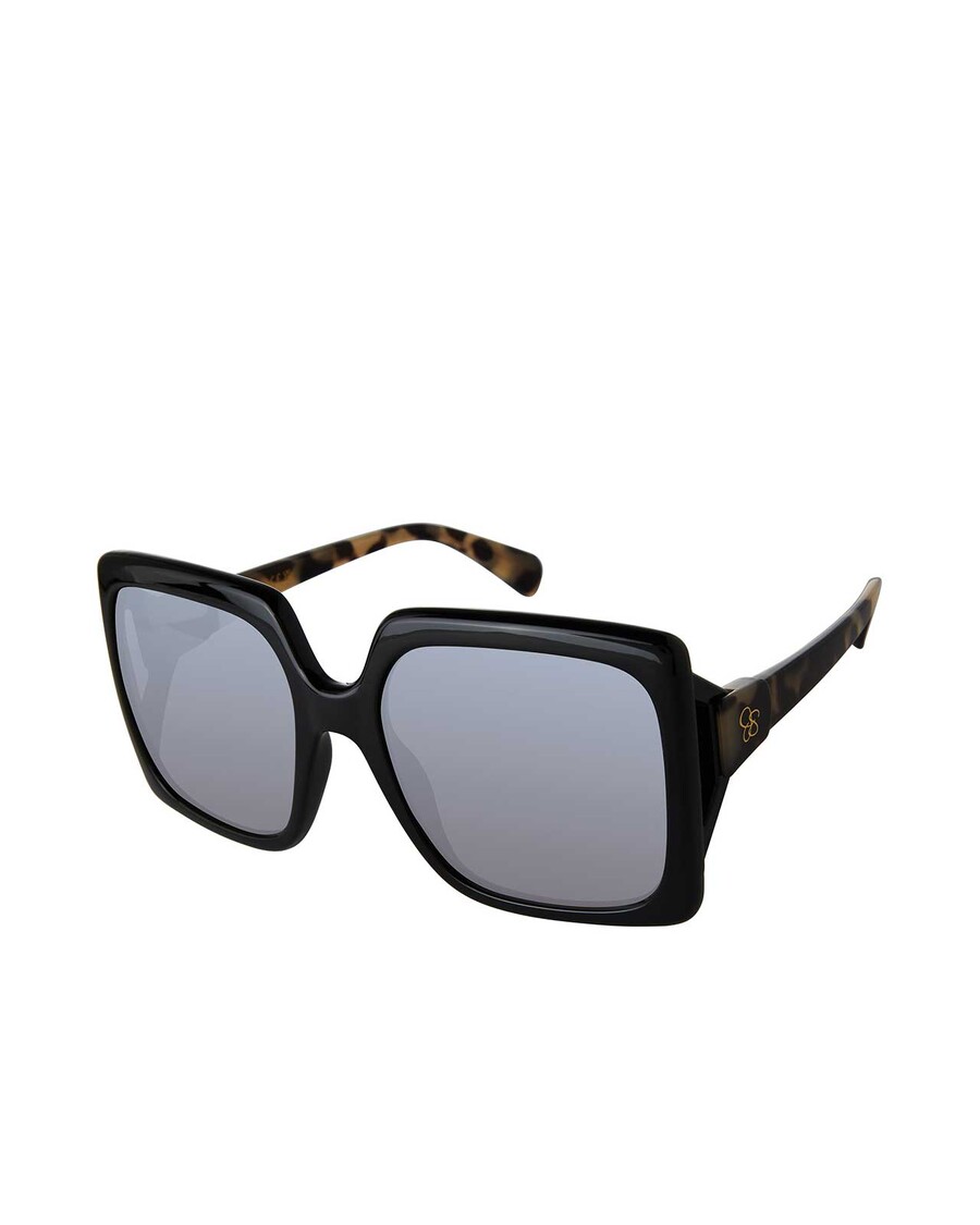 Jessica Simpson Square Sunglasses in Black & Oatmeal