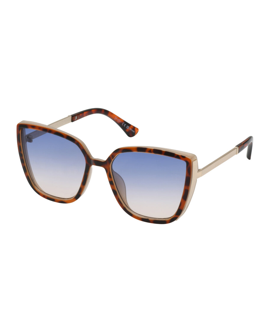 Jessica Simpson Cat Eye Sunglasses with Metal Temple in Tortoise