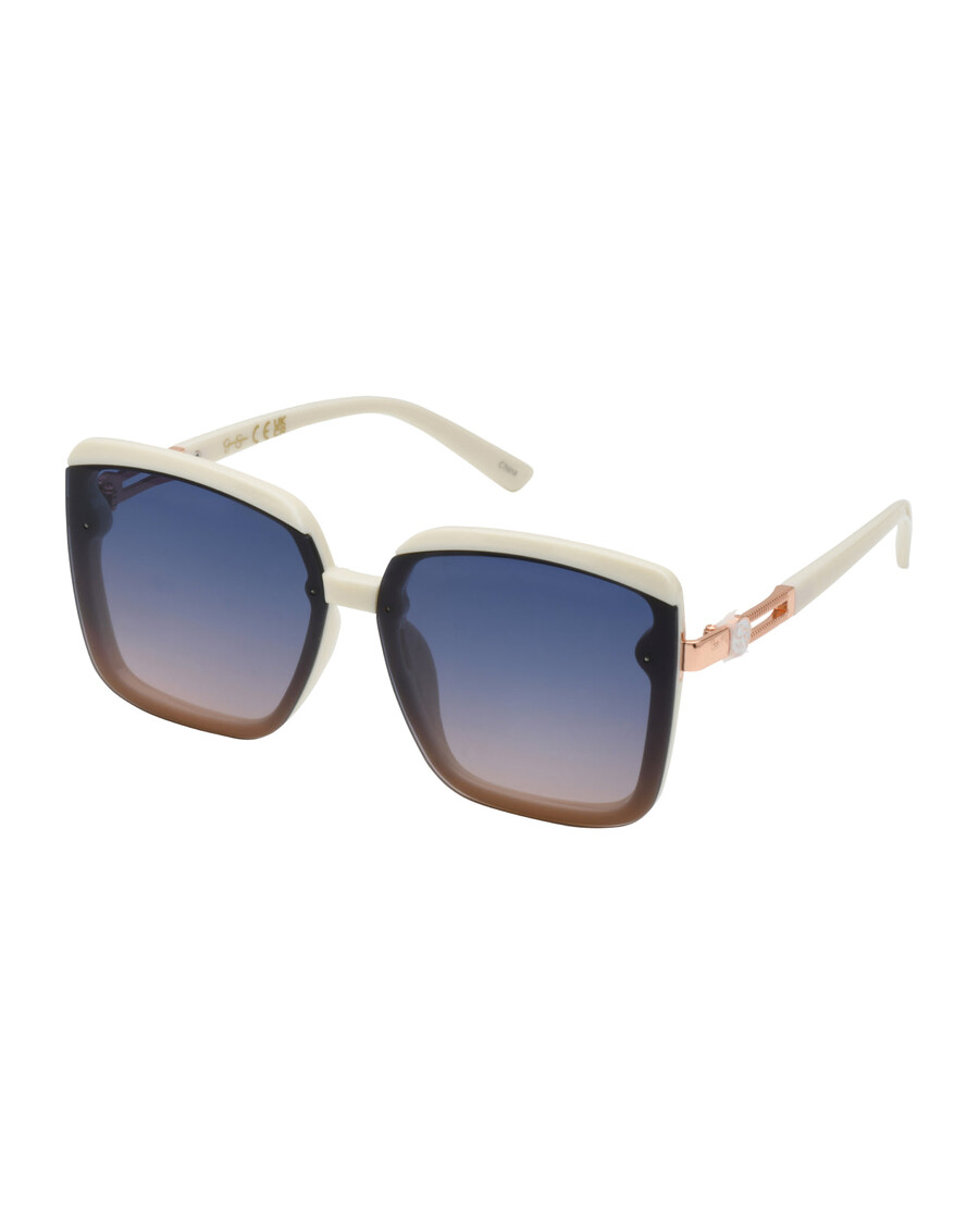 Jessica Simpson Oversized Fashionable Square Sunglasses in Cream