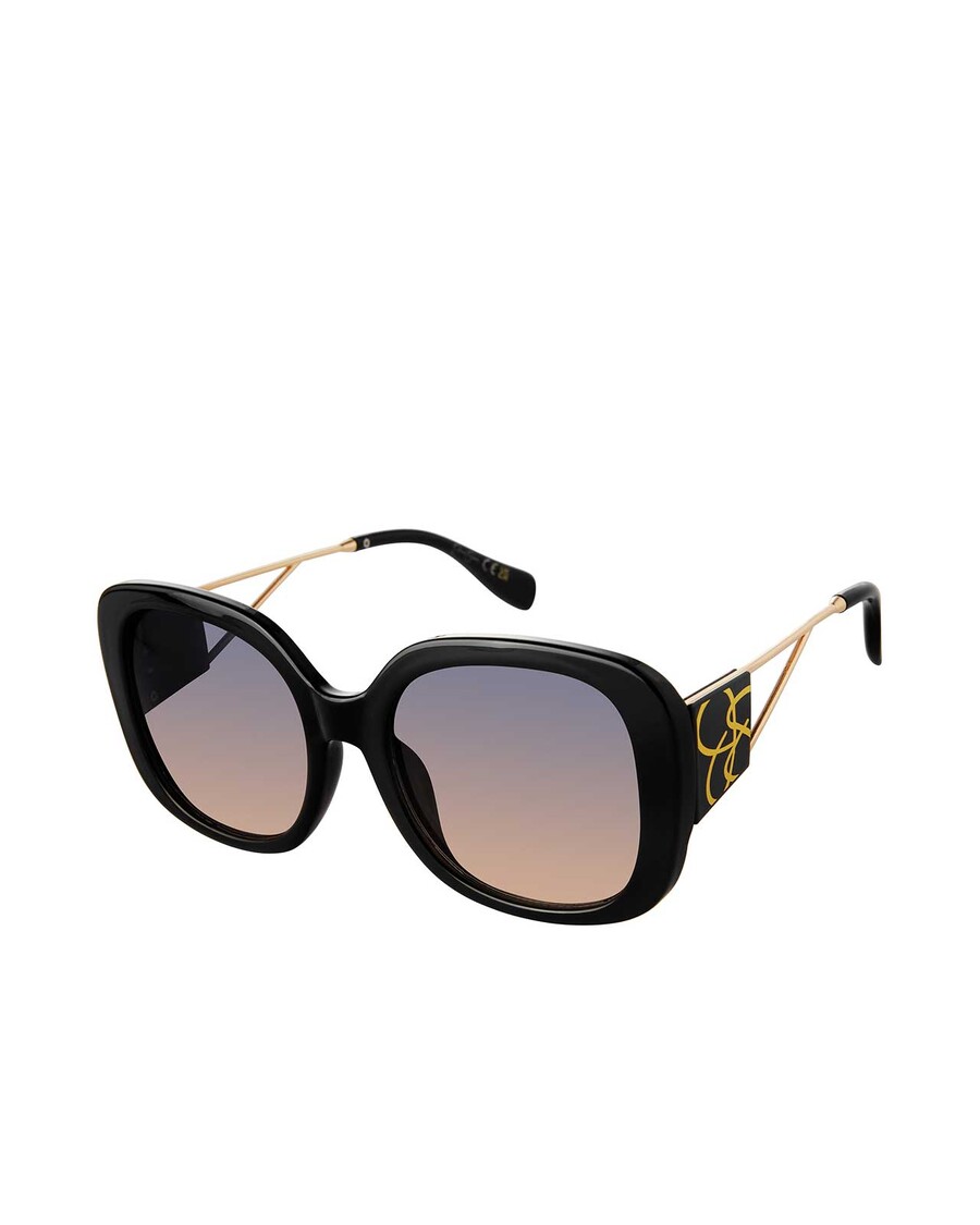 Jessica Simpson Oversized Oval Sunglasses in Black