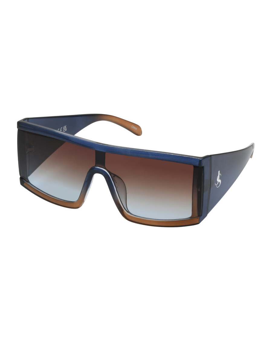 Jessica Simpson Modern Square Shield Sunglasses in Blue Fade