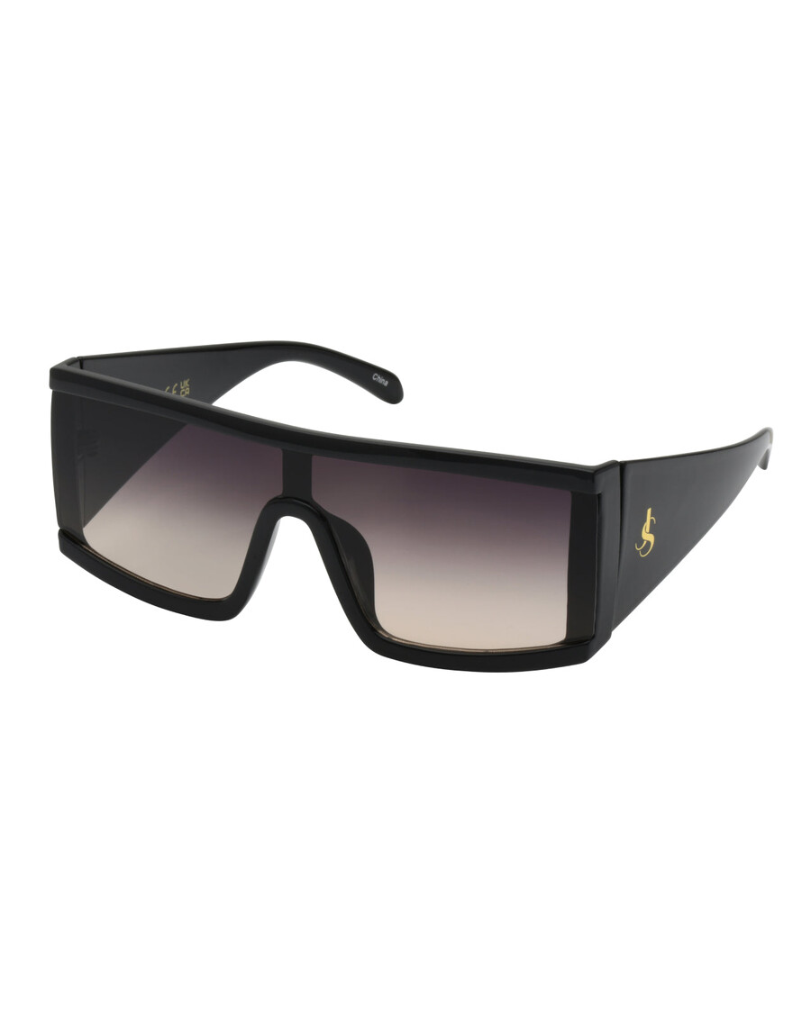 Jessica Simpson Modern Square Shield Sunglasses in Black