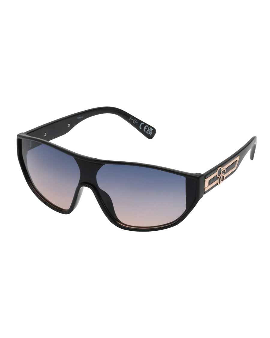 Jessica Simpson Wrap-Around Shield Sunglasses in Black