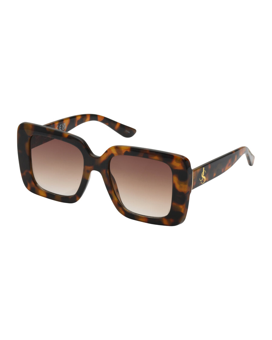 Jessica Simpson Fashionable Square Sunglasses in Tortoise