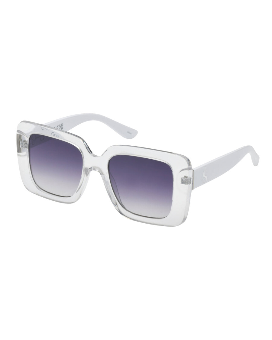 Jessica Simpson Fashionable Square Sunglasses in Crystal Clear