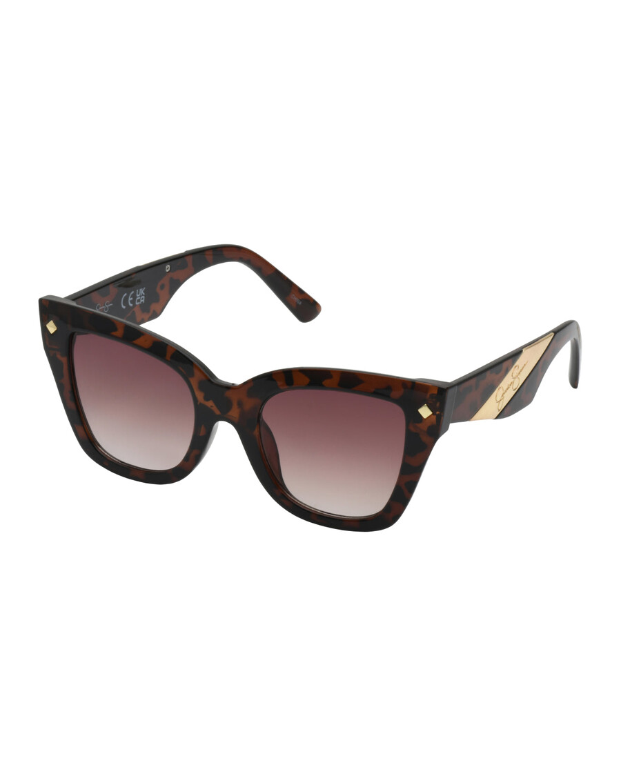 Jessica Simpson Bold Cat Eye Sunglasses in Tortoise