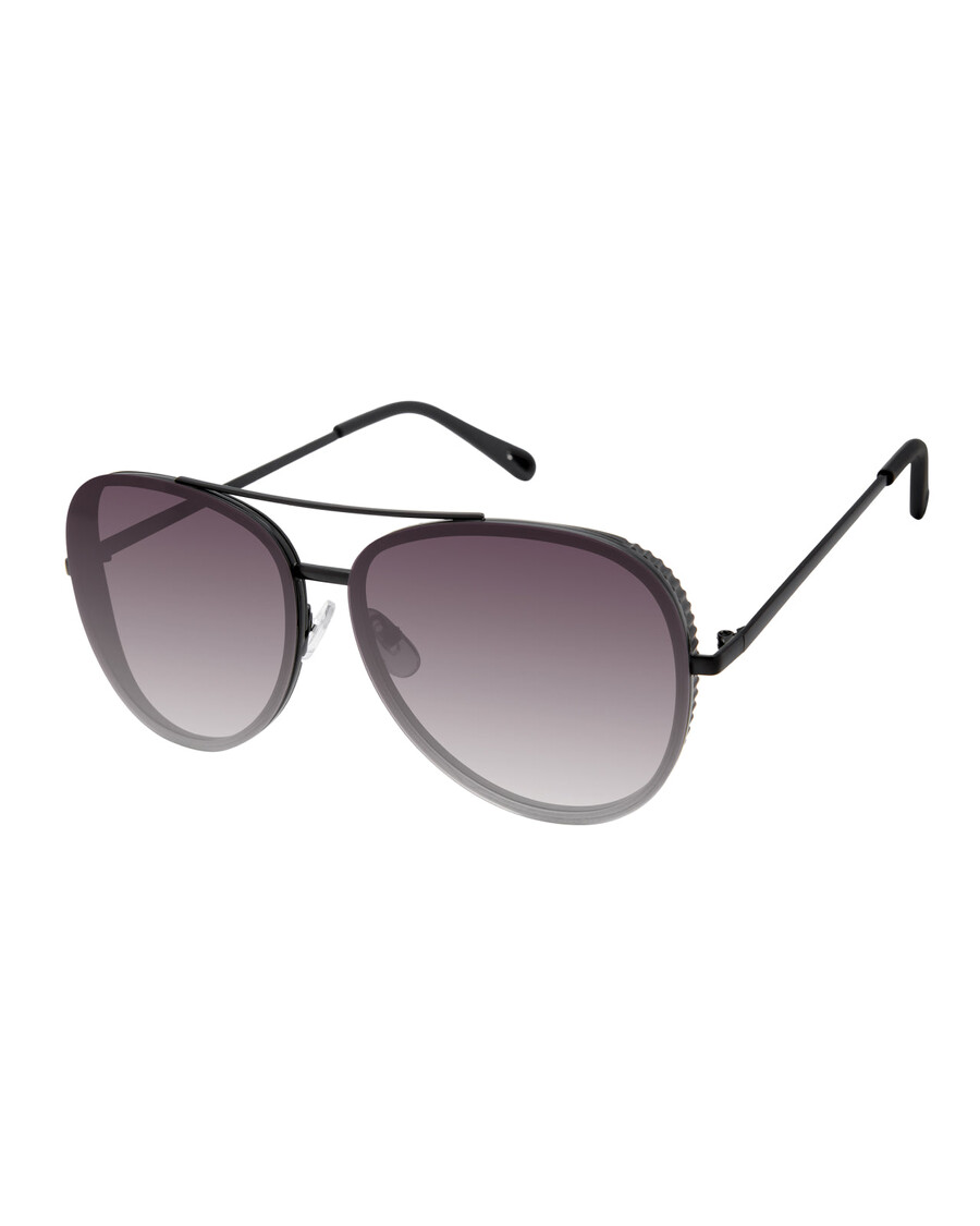 Jessica Simpson Glam Aviator Pilot Sunglasses in Black Out