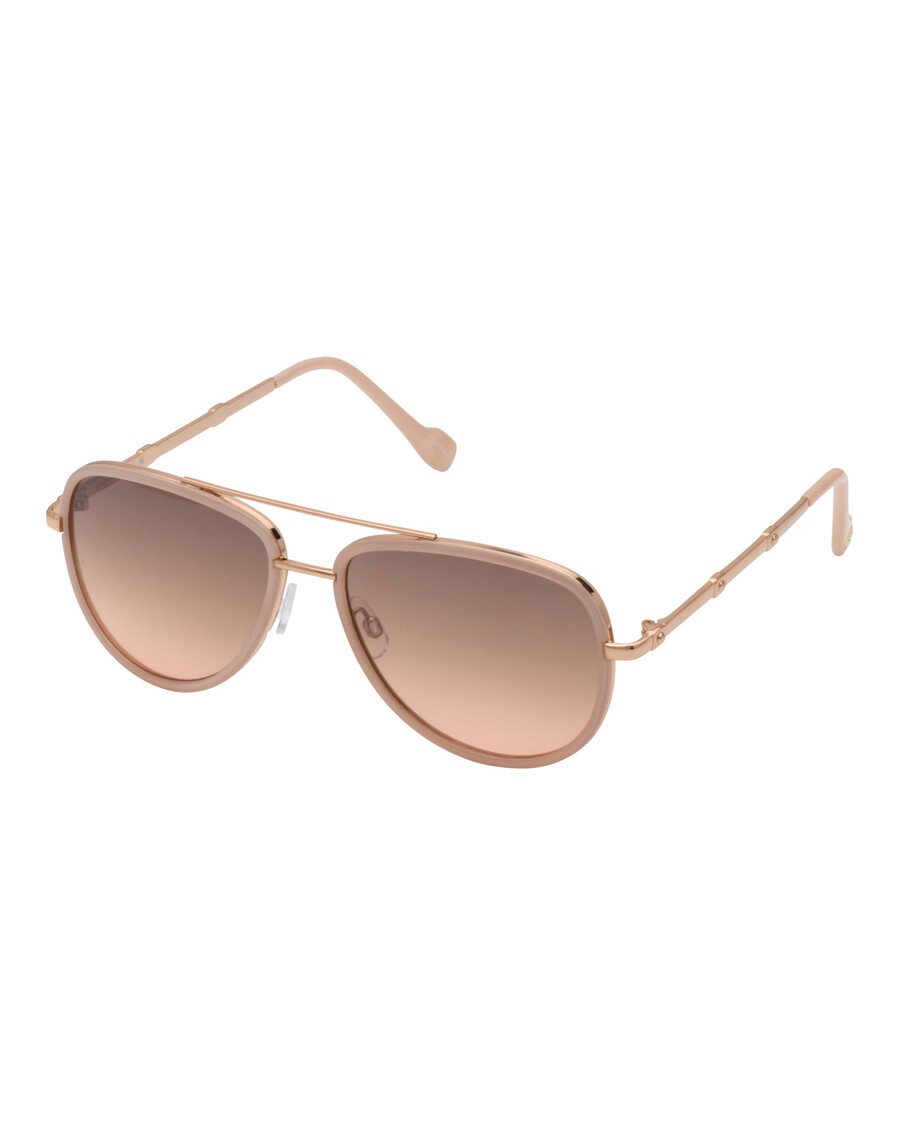 Jessica Simpson Modern Metal Aviator Sunglasses in Rose Gold & Rose