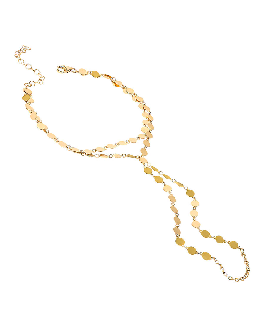 Jessica Simpson Demi Fine Hand Chain in Gold Confetti