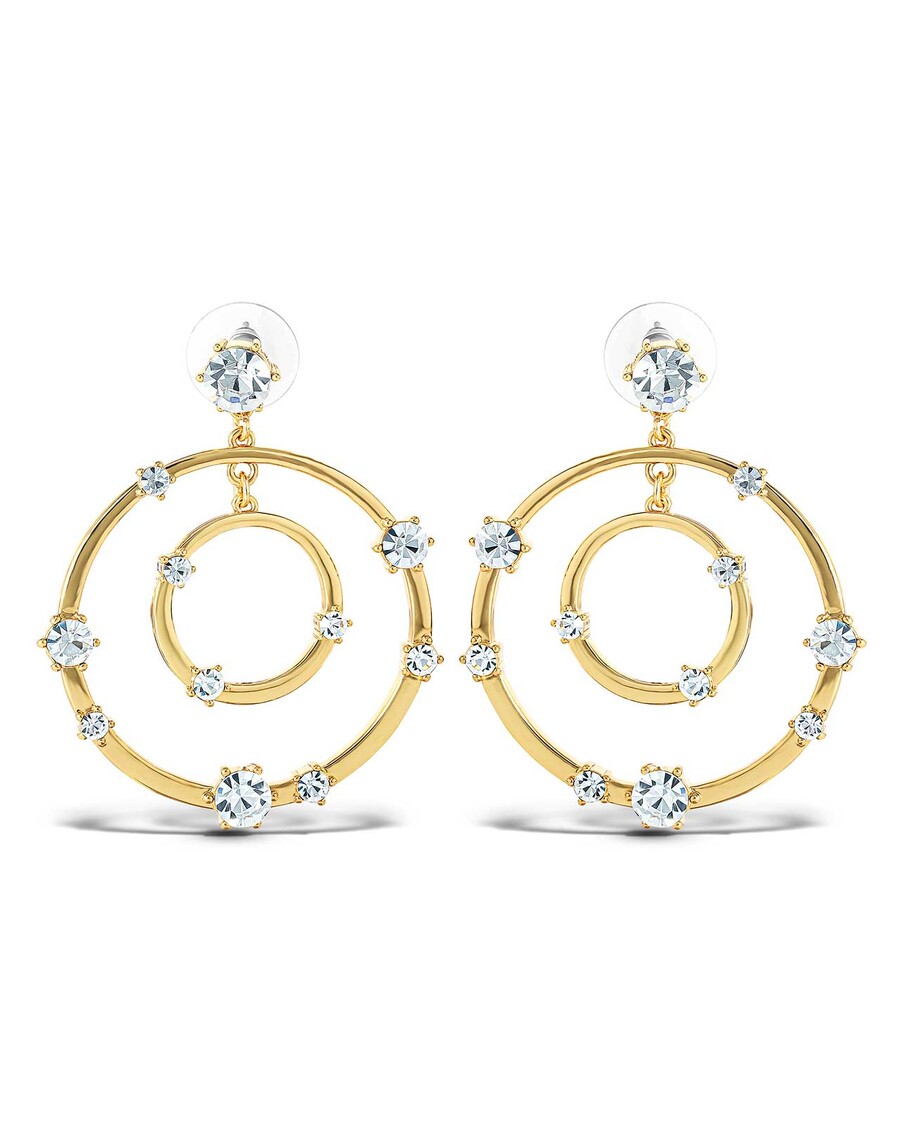 Jessica Simpson Orbital Crystal Drop Earrings