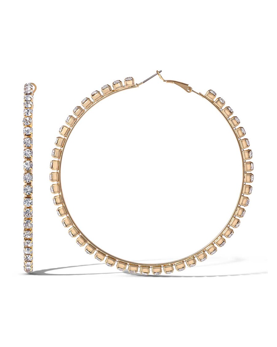 Jessica Simpson Crystal Hoop Earring