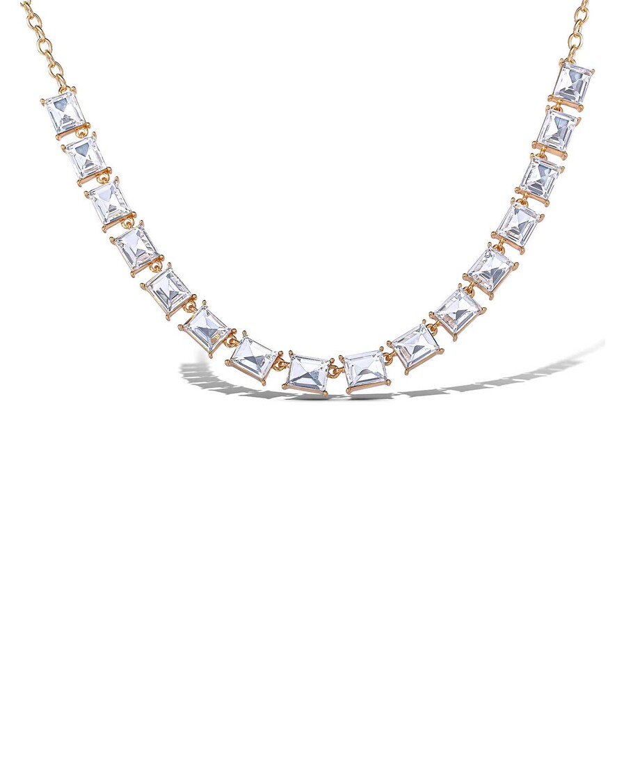 Jessica Simpson Crystal Stone Frontal Necklace