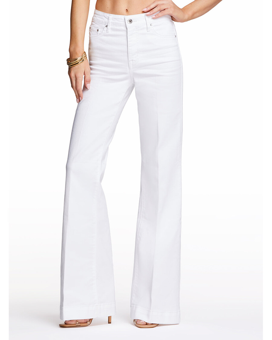 Jessica Simpson True Love Wide Leg Trouser Jeans in White