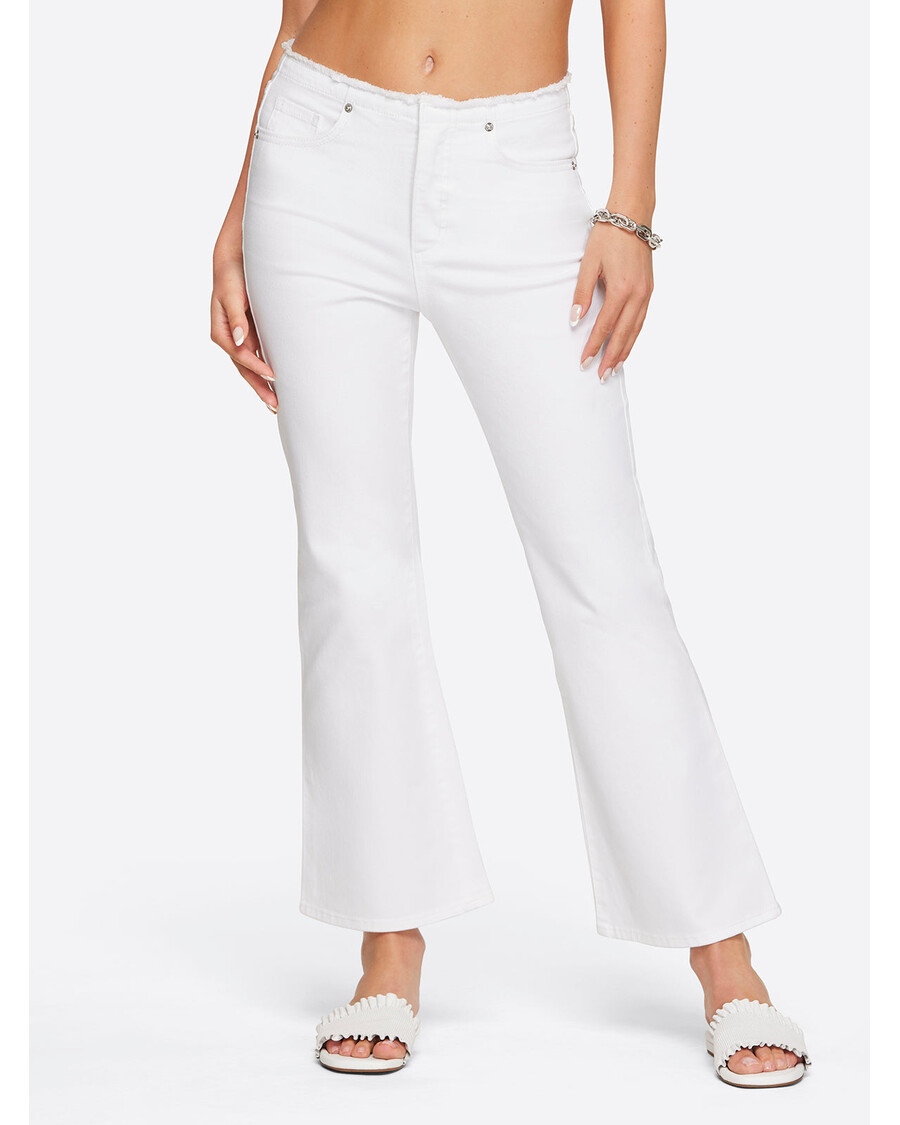 Jessica Simpson Love Song High Rise Crop Flare in White