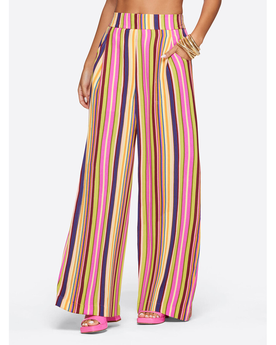 Jessica Simpson Winnie Wide Leg Pants in Rainbow Stripe