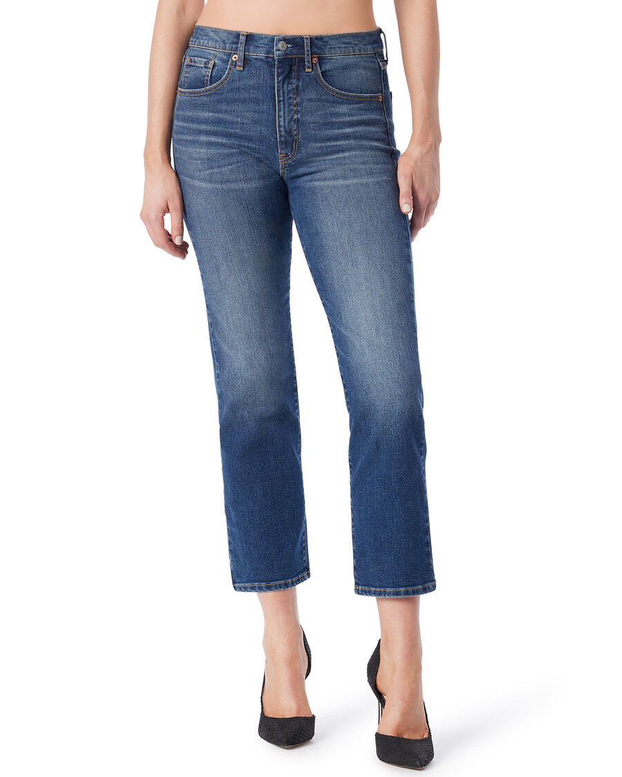 Jessica Simpson Harmony Straight High Rise Jeans in Particles