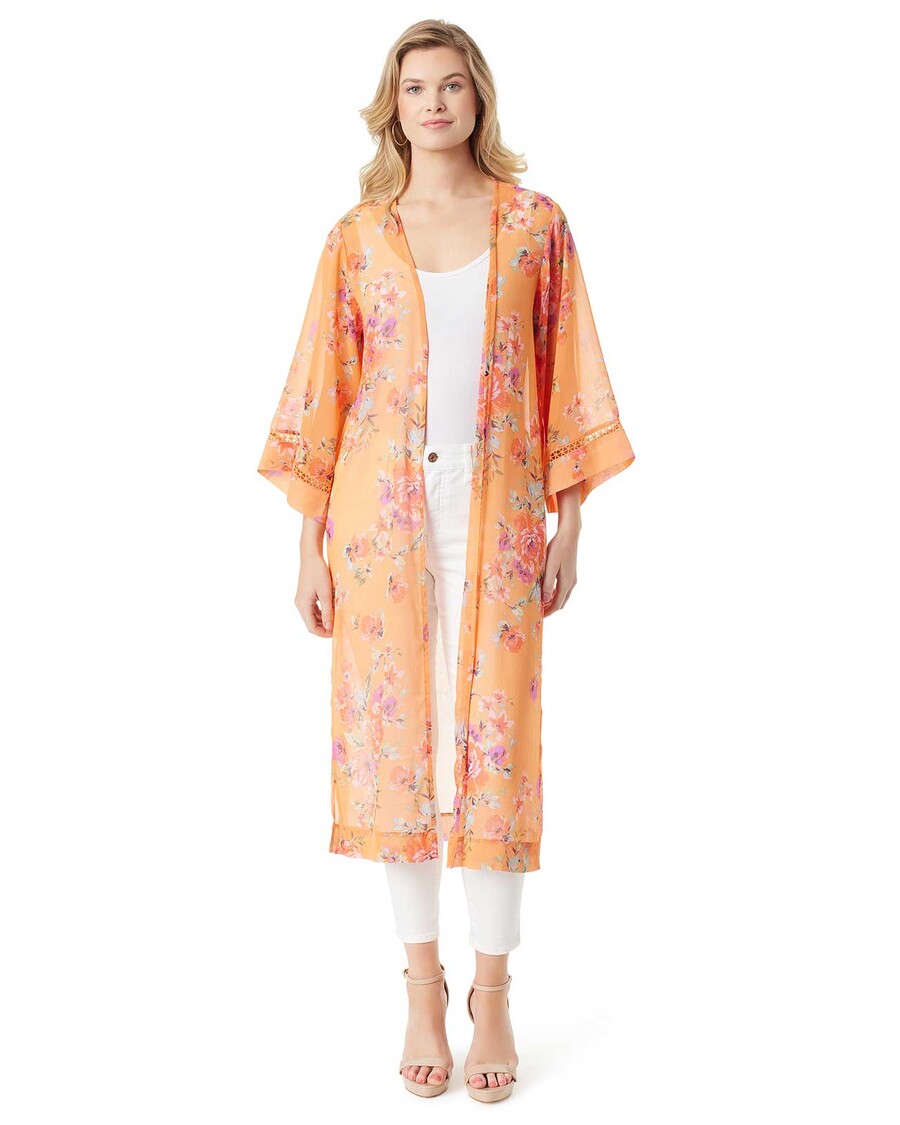 Jessica Simpson Caelan Kimono in Watercolor Roses