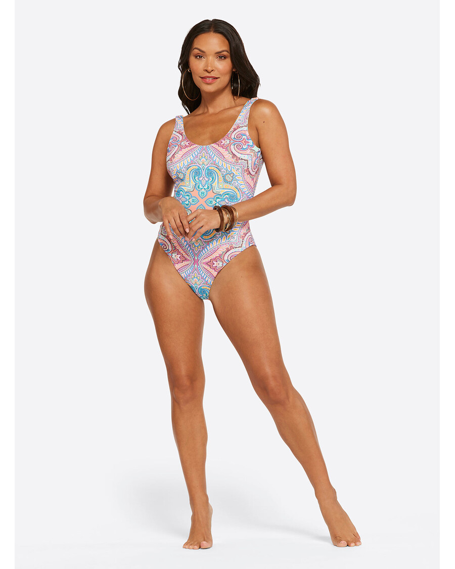 Jessica Simpson Carnival in Rio Reversible One Piece in Cool Multi