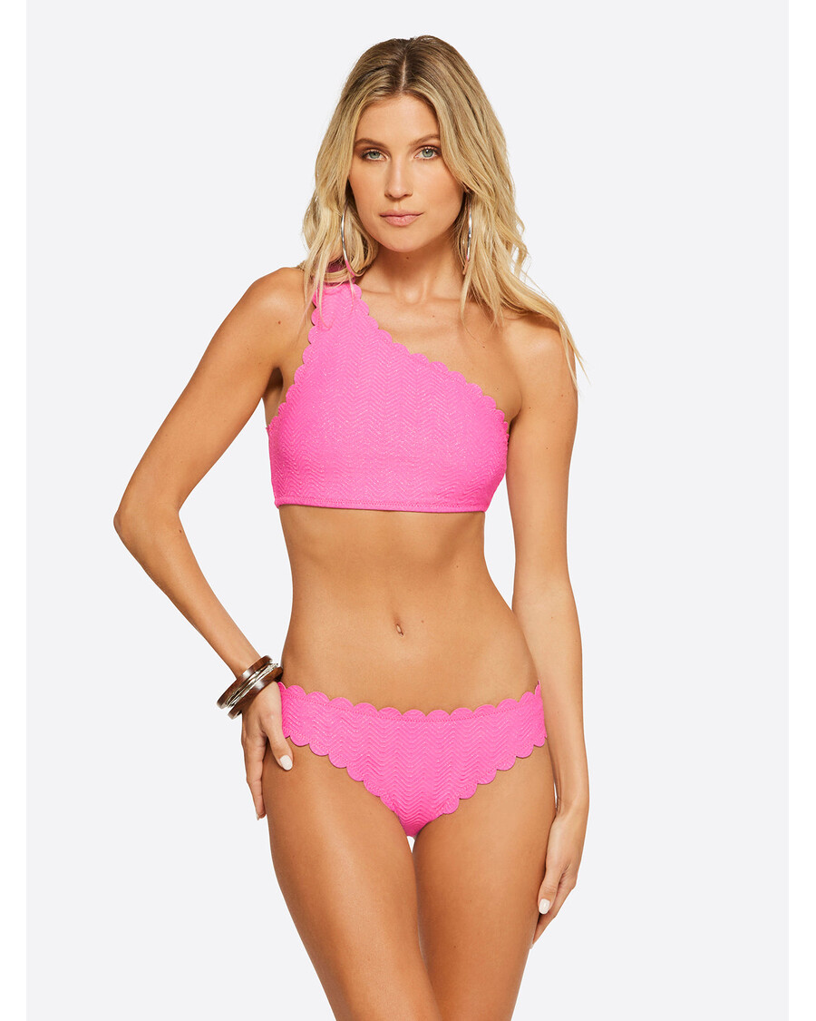 Jessica Simpson Under the Sea One Shoulder Top in Pink Parfait