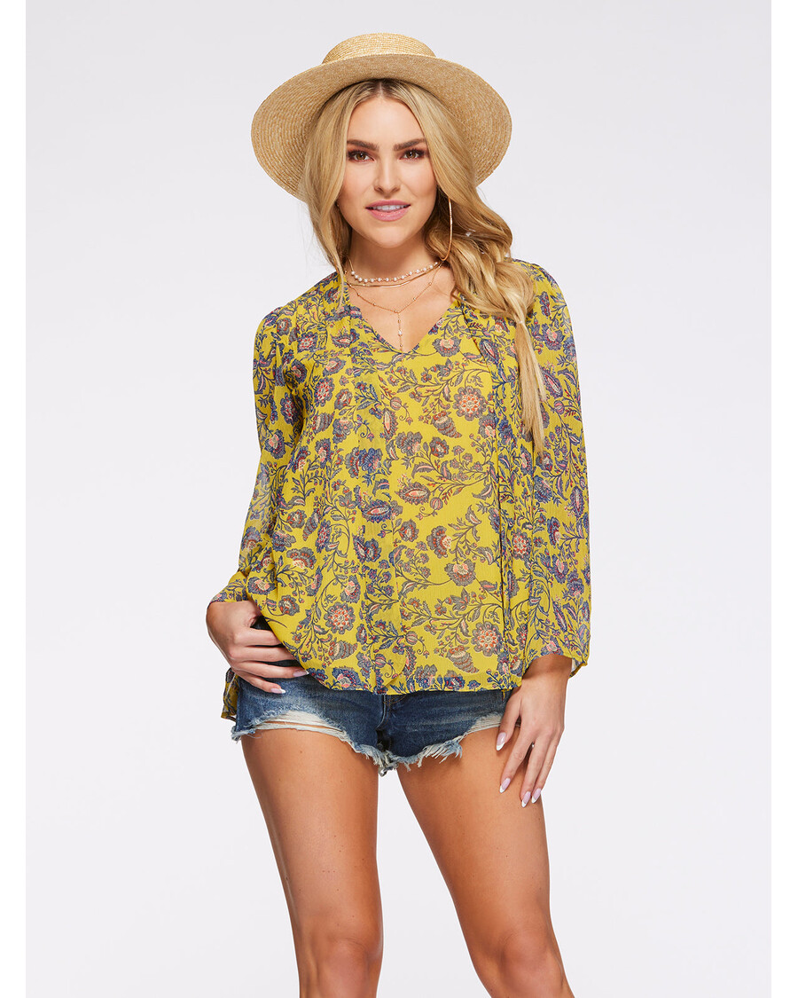 Jessica Simpson Leslie Blouse in Meso Botanicals