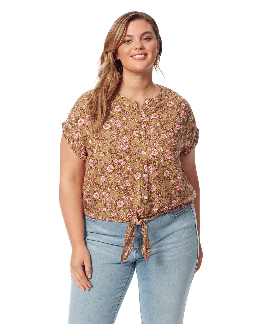 Jessica Simpson Louelle Blouse in Boa Botanical Dots