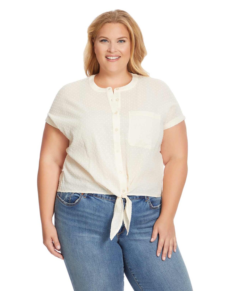 Jessica Simpson Louelle Blouse in Parchment