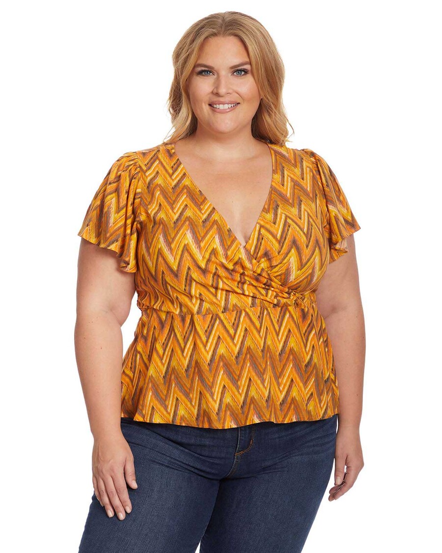 Jessica Simpson Sariah Top in Ikat Chevron