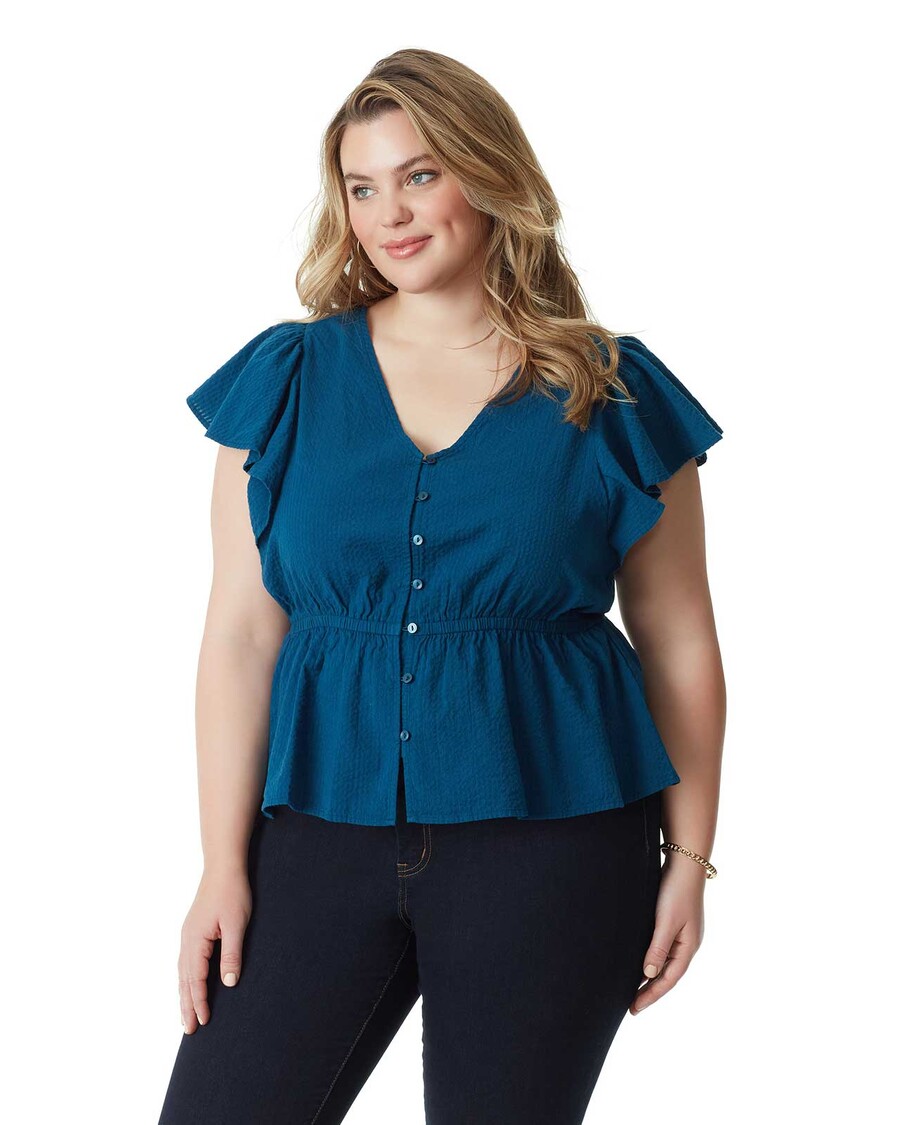 Jessica Simpson Candice Shirt in Poseidon