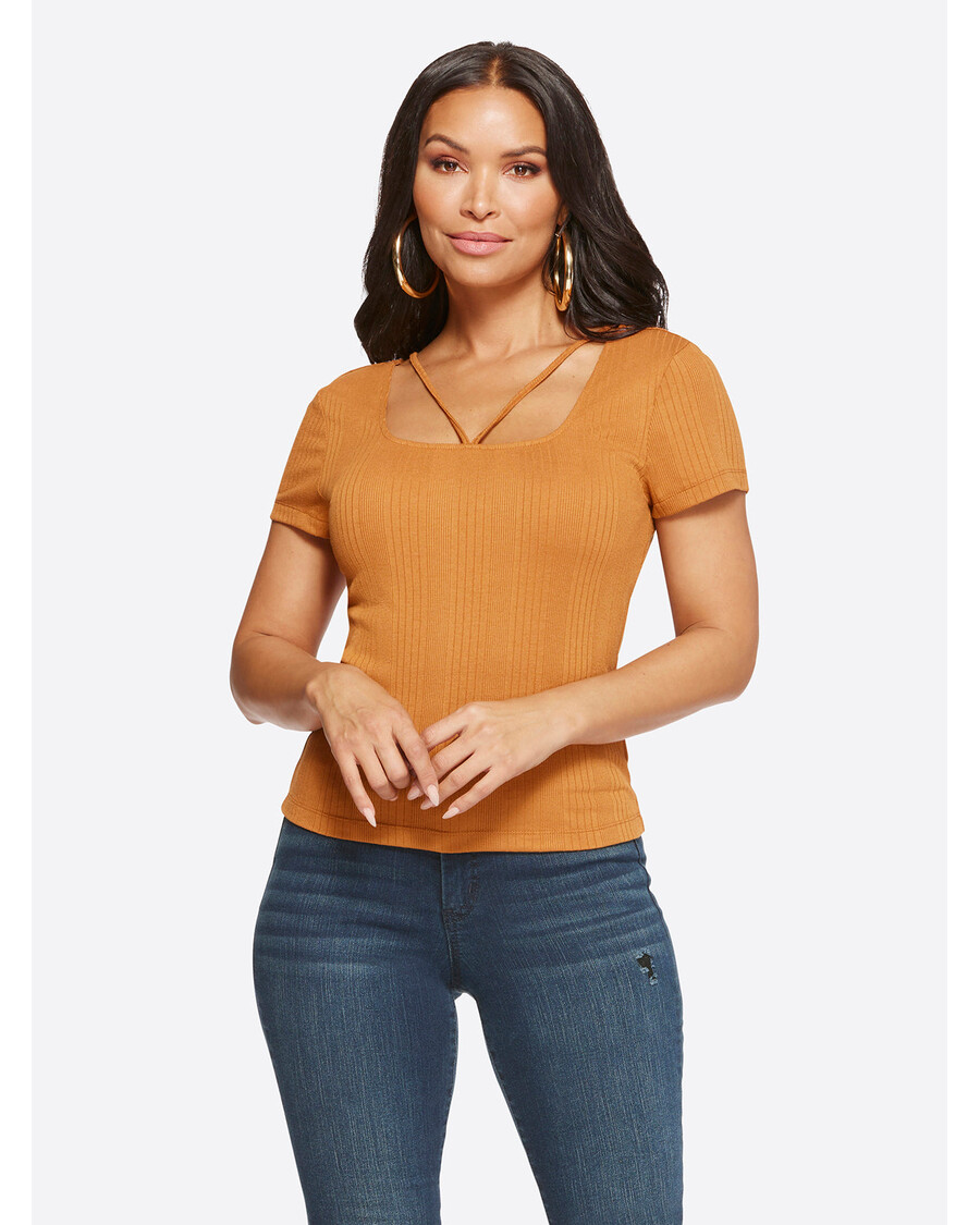 Jessica Simpson Pippa Top in Glazed Ginger