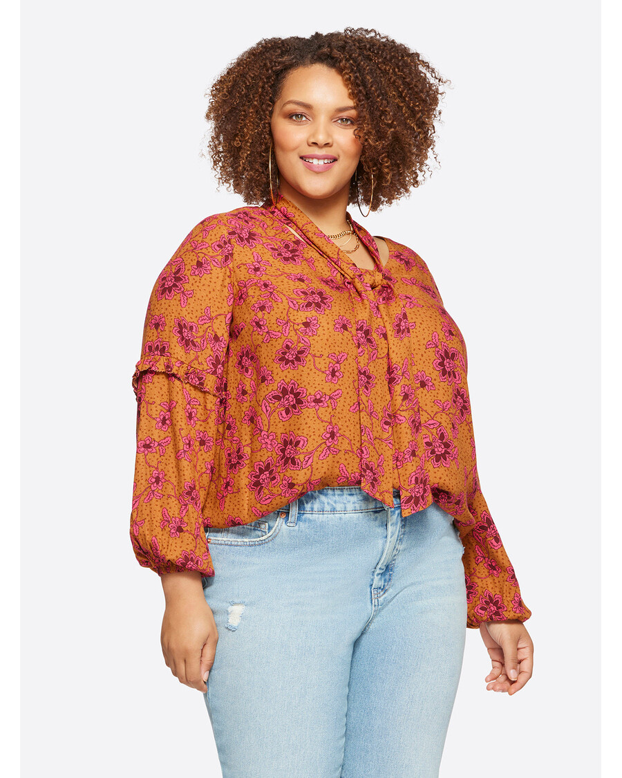 Jessica Simpson Penelope Top in Botanical Pebbles