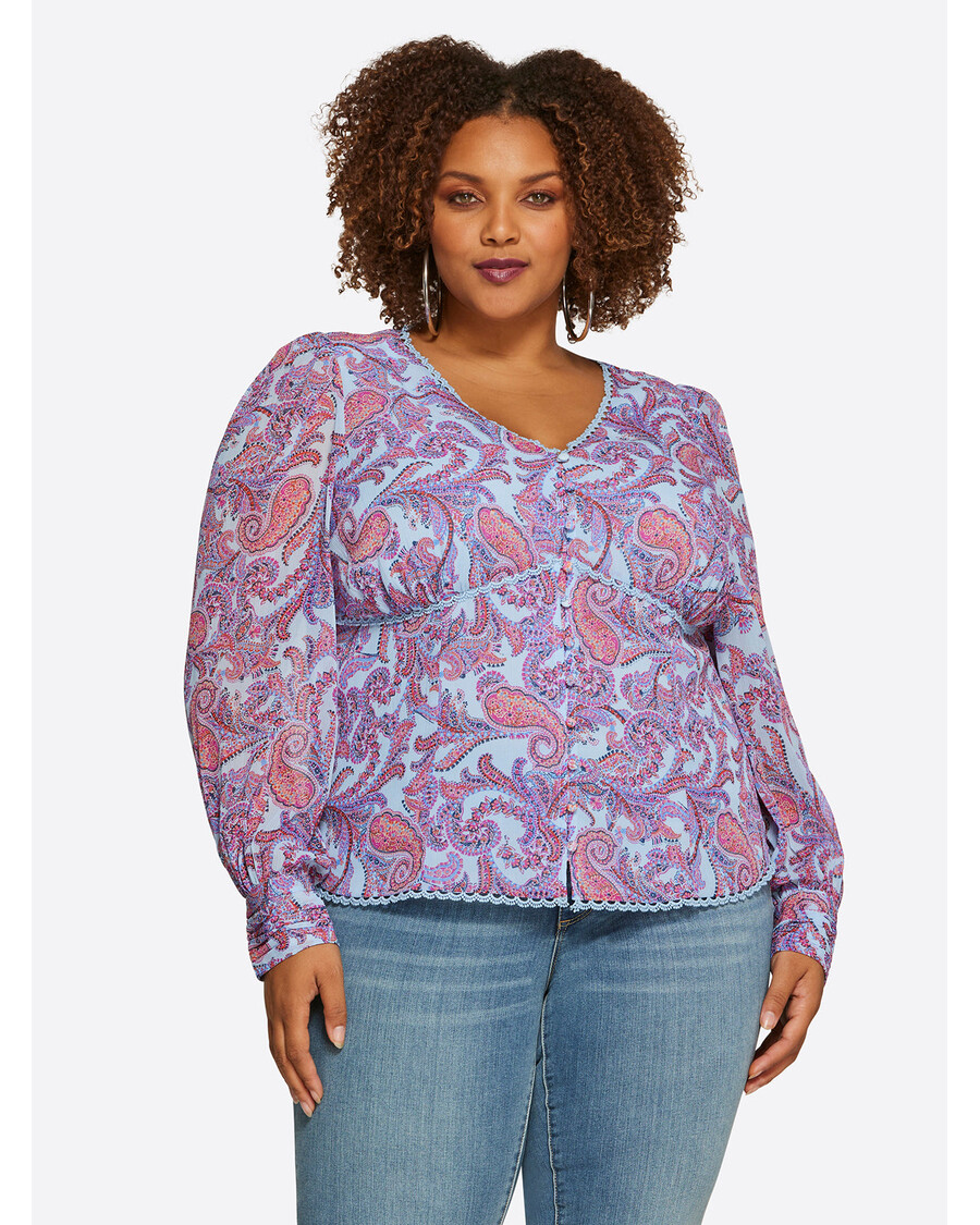 Jessica Simpson Elia Top in Solitary Paisley