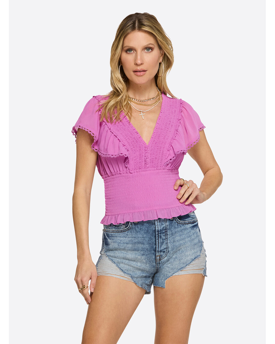 Jessica Simpson Lilianna Top in Radiant Orchid