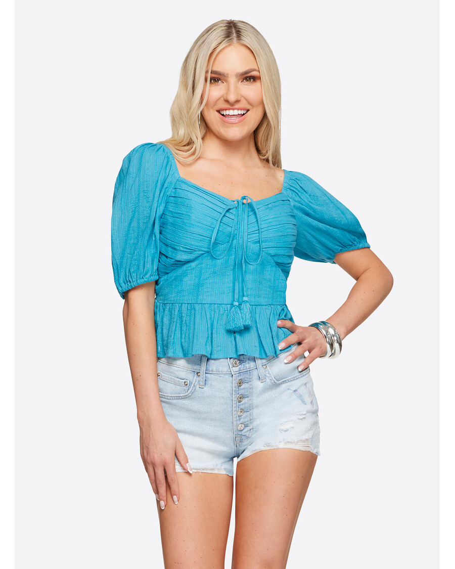 Jessica Simpson Ami Neckholder-Top In Pagodenblau