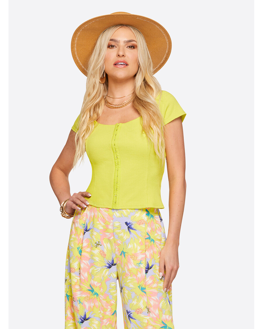 Jessica Simpson Min Top in Limeade