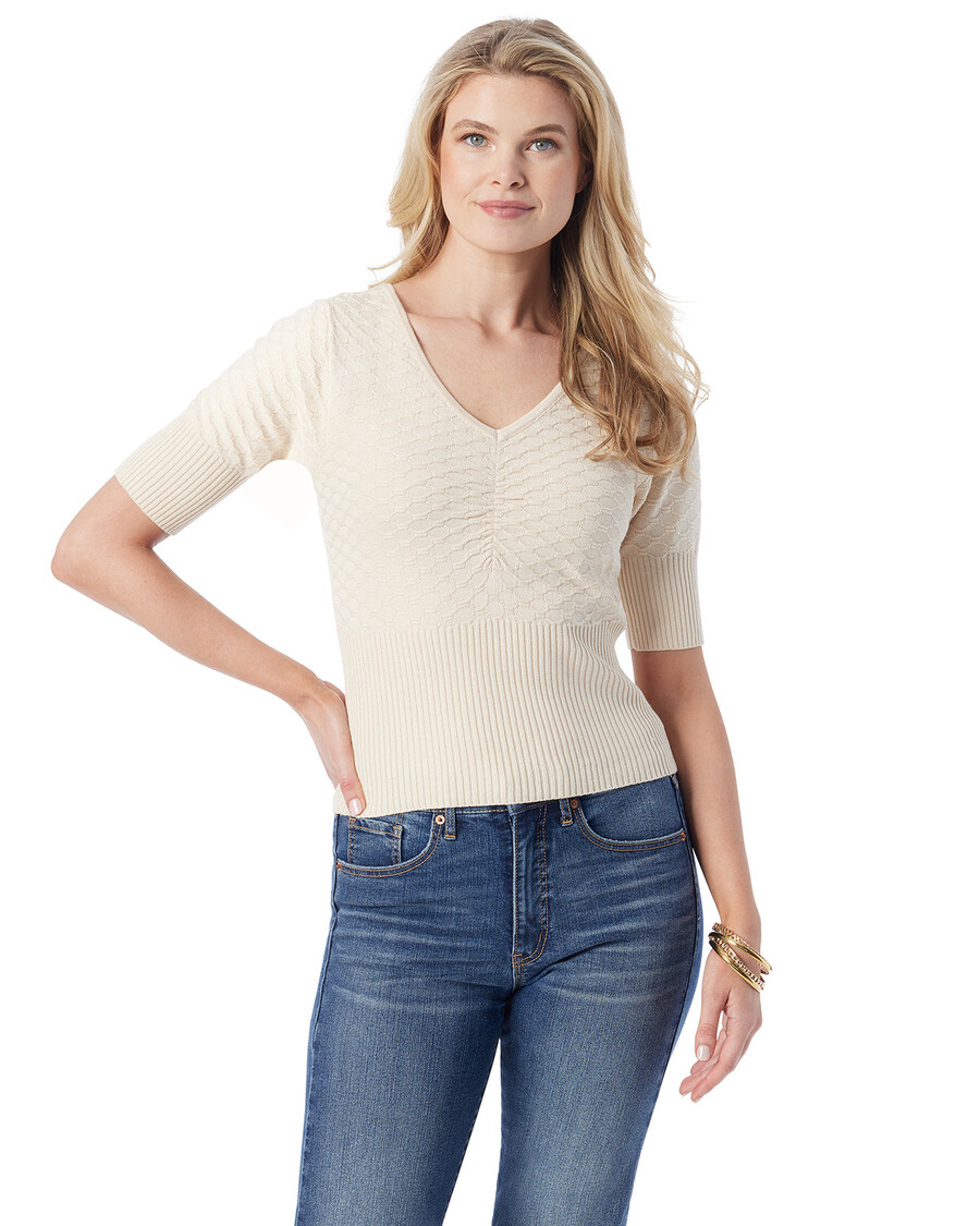 Jessica Simpson Imani Top in Parchment