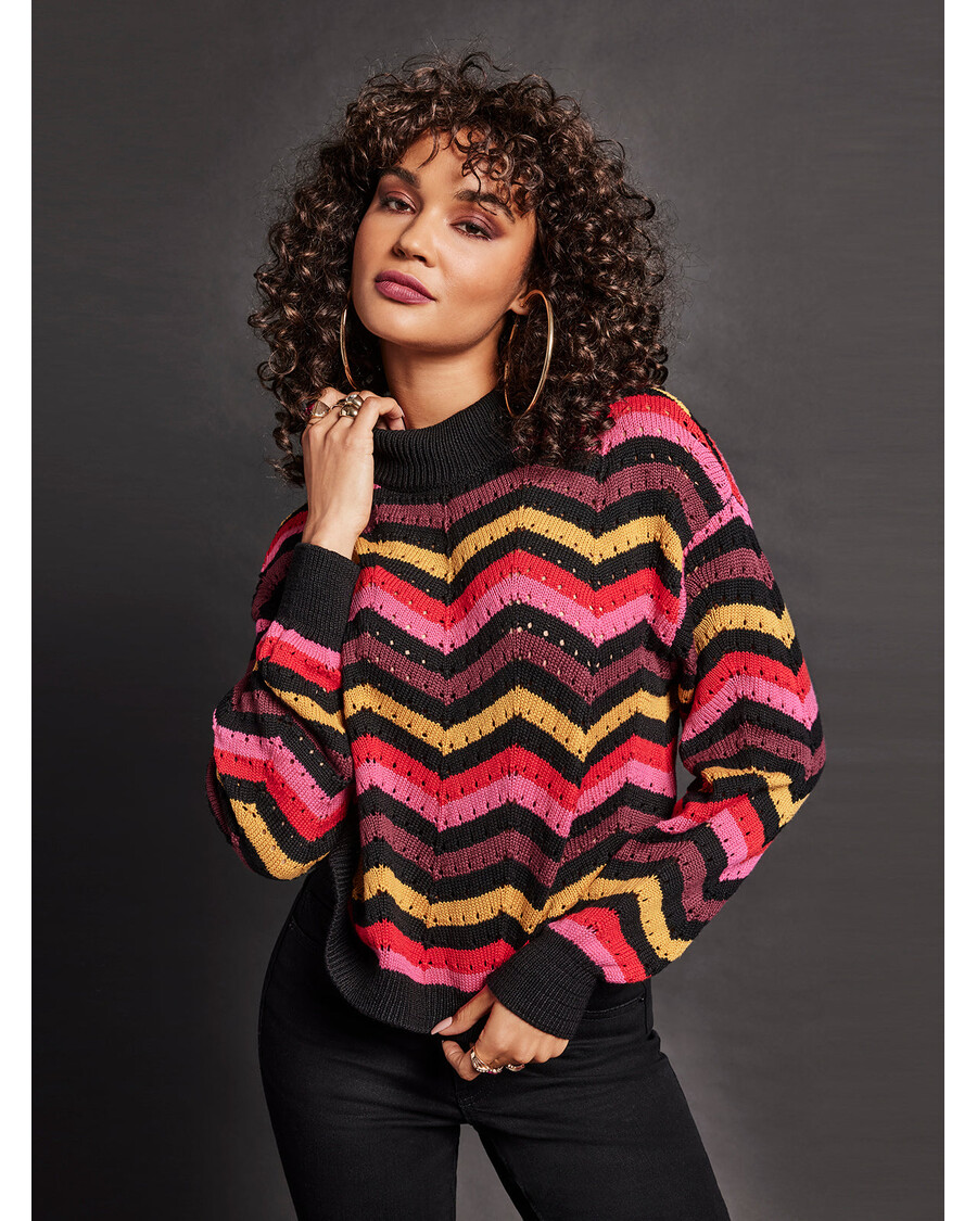 Jessica Simpson Farai Sweater in Striped Multi