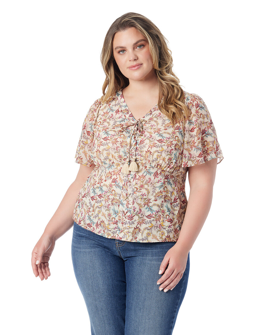 Jessica Simpson Katrin Blouse in Cartoon Florals