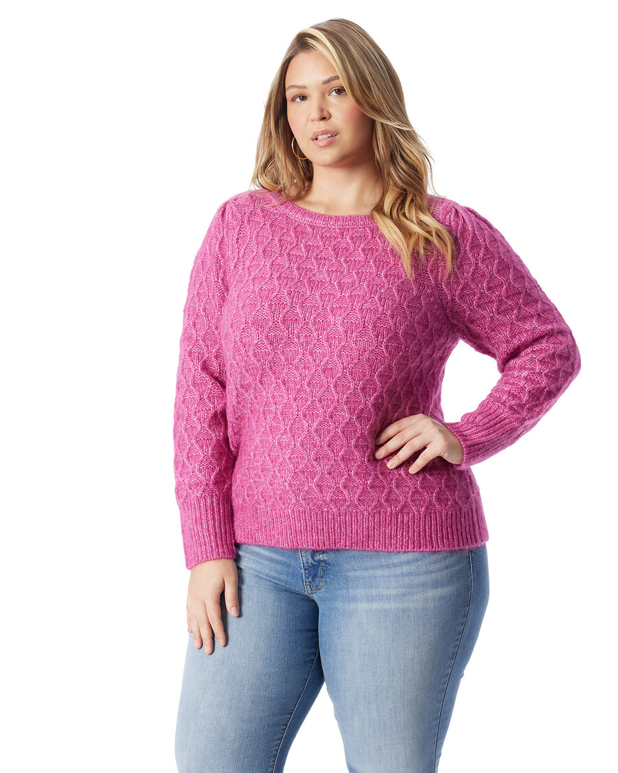 Jessica Simpson Kati Sweater in Festival Fushia Combo