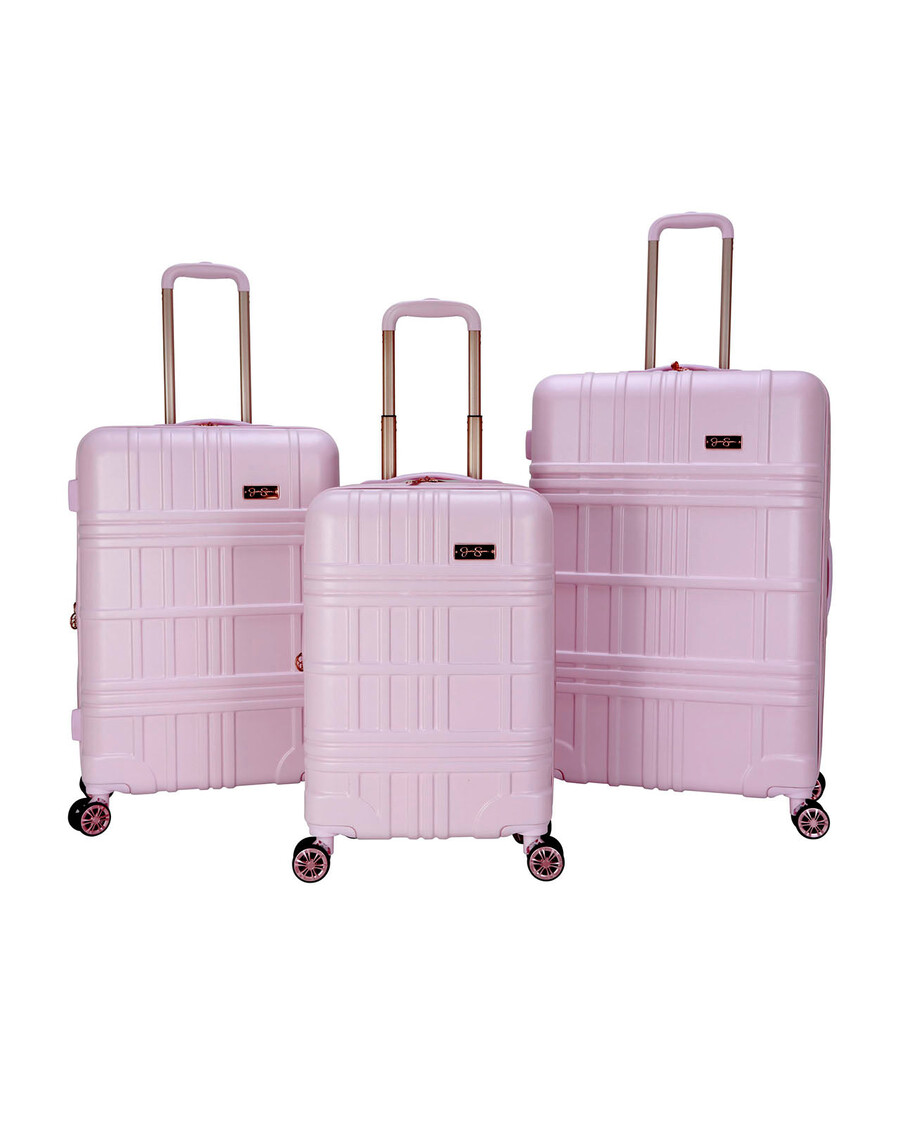 Jessica Simpson Jewel Plaid Luggage Collection in Pink