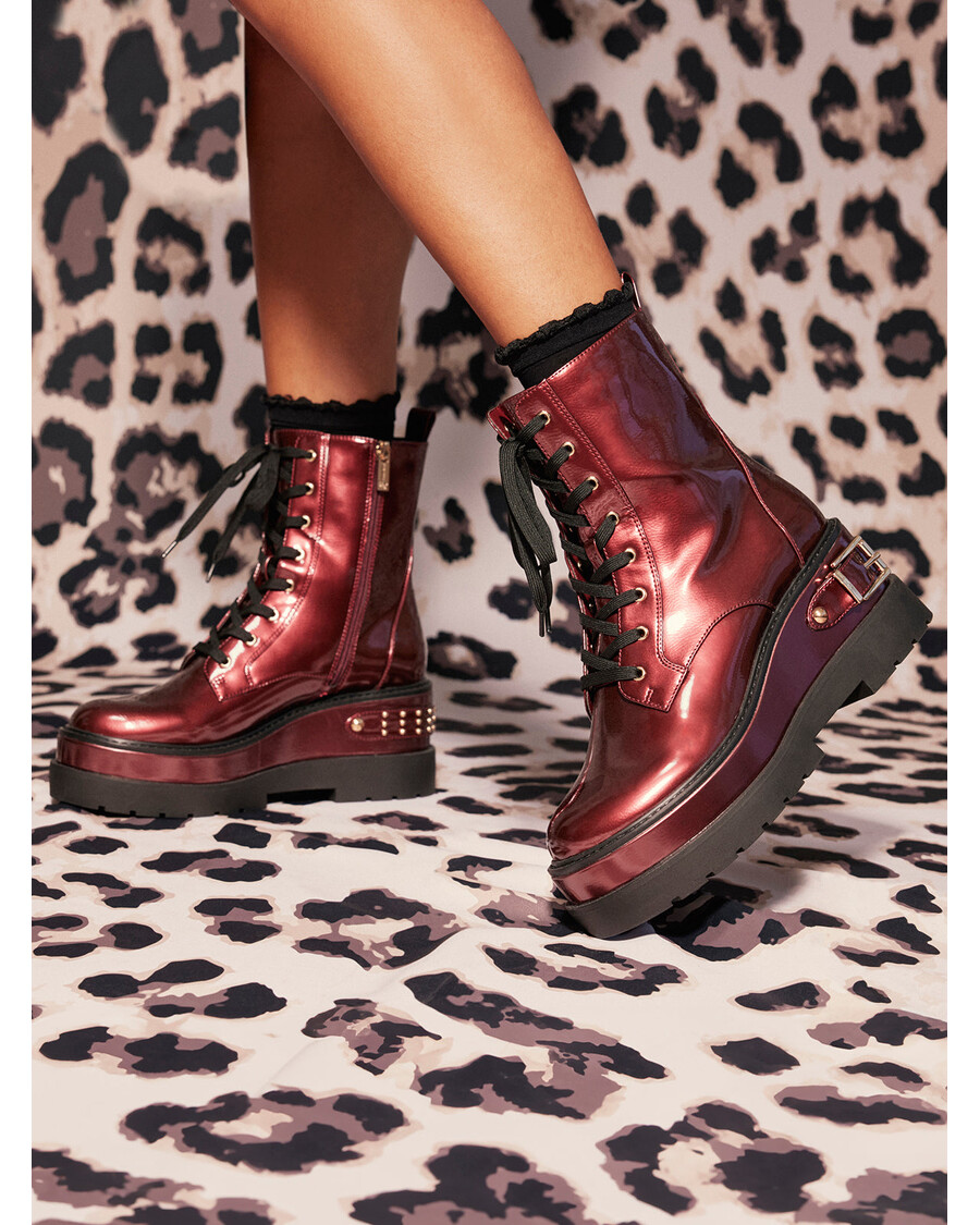 Jessica Simpson Imelda Combat Boot in Oxblood